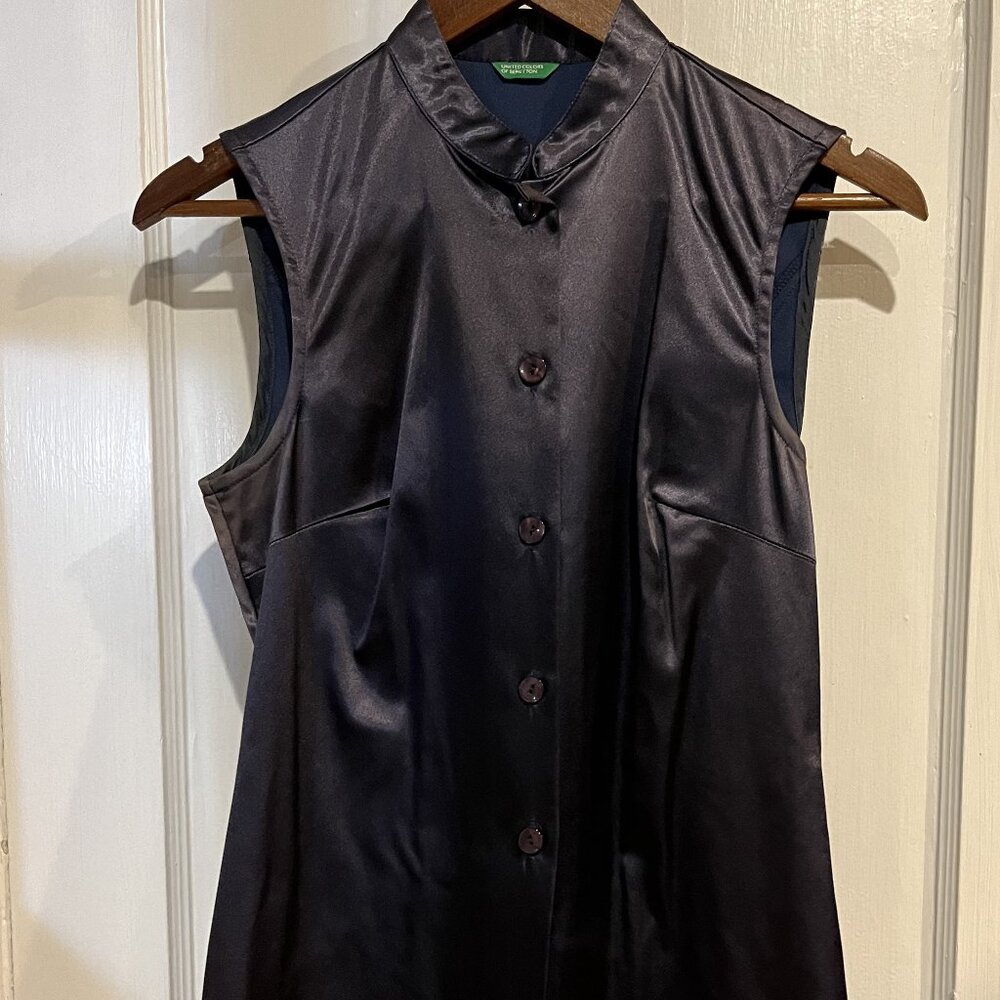 Womens' Benetton Navy Tunic Top Xs